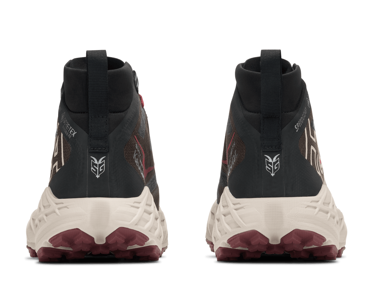 Explore HOKA Men Speedgoat 7 Hike GTX - Spiced Chocolate / River Rock Grey for trail, outdoor & lifestyle use | Liv Activ Singapore