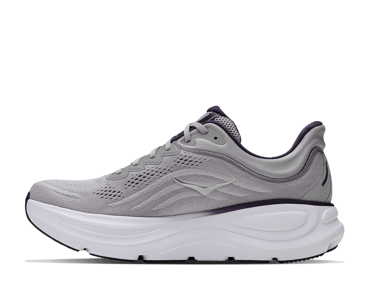 Explore HOKA Men Bondi 9 Wide - Stellar Grey / Squid Ink for trail, outdoor & lifestyle use | Liv Activ Singapore