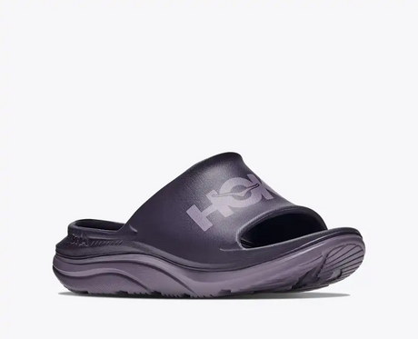 Explore HOKA Unisex Ora Athletic Slide - Squid Ink / Purple Fog for trail, outdoor & lifestyle use | Liv Activ Singapore