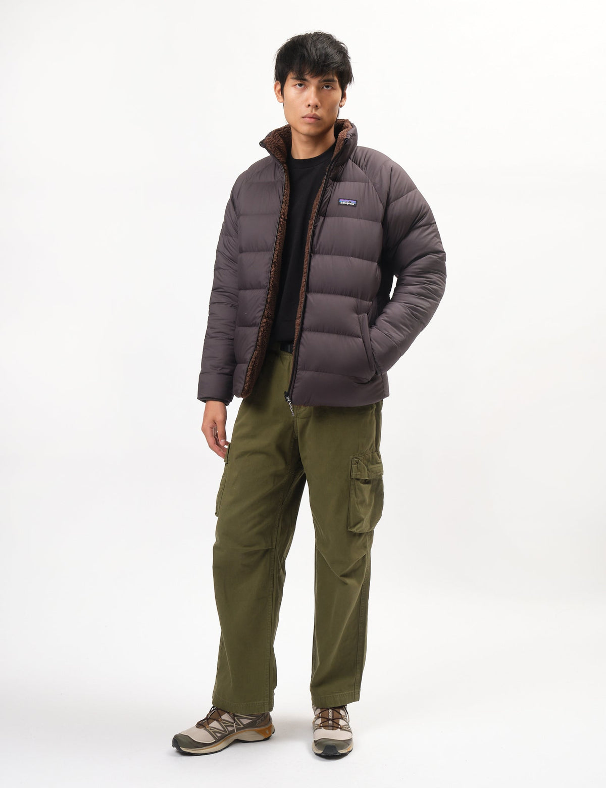 Explore Patagonia Men Reversible Silent Down Jacket - Ink Black for trail, outdoor & lifestyle use | Liv Activ Singapore