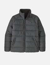 Explore Patagonia Men Reversible Silent Down Jacket - Forge Grey for trail, outdoor & lifestyle use | Liv Activ Singapore