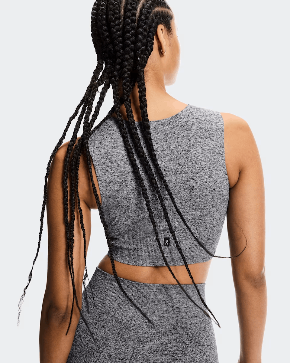 Explore On Women Studio Knit Crop - Graphite / Heather for trail, outdoor & lifestyle use | Liv Activ Singapore