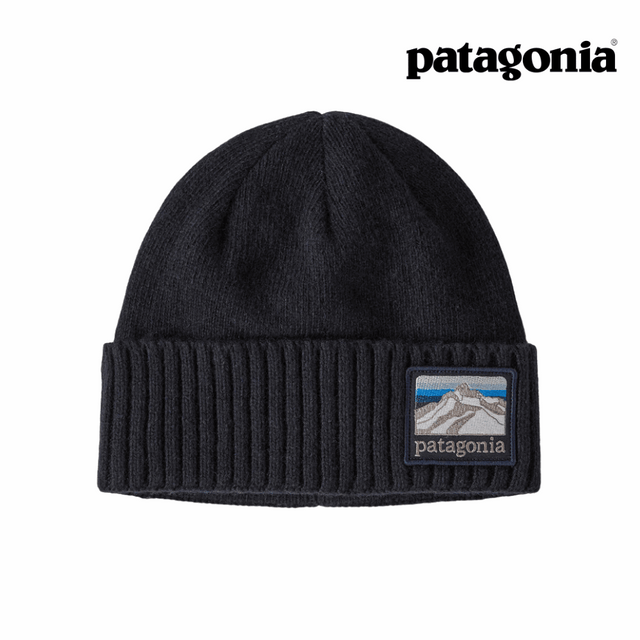 Explore Patagonia Unisex Brodeo Beanie - Line Logo Ridge: Classic Navy for trail, outdoor & lifestyle use | Liv Activ Singapore