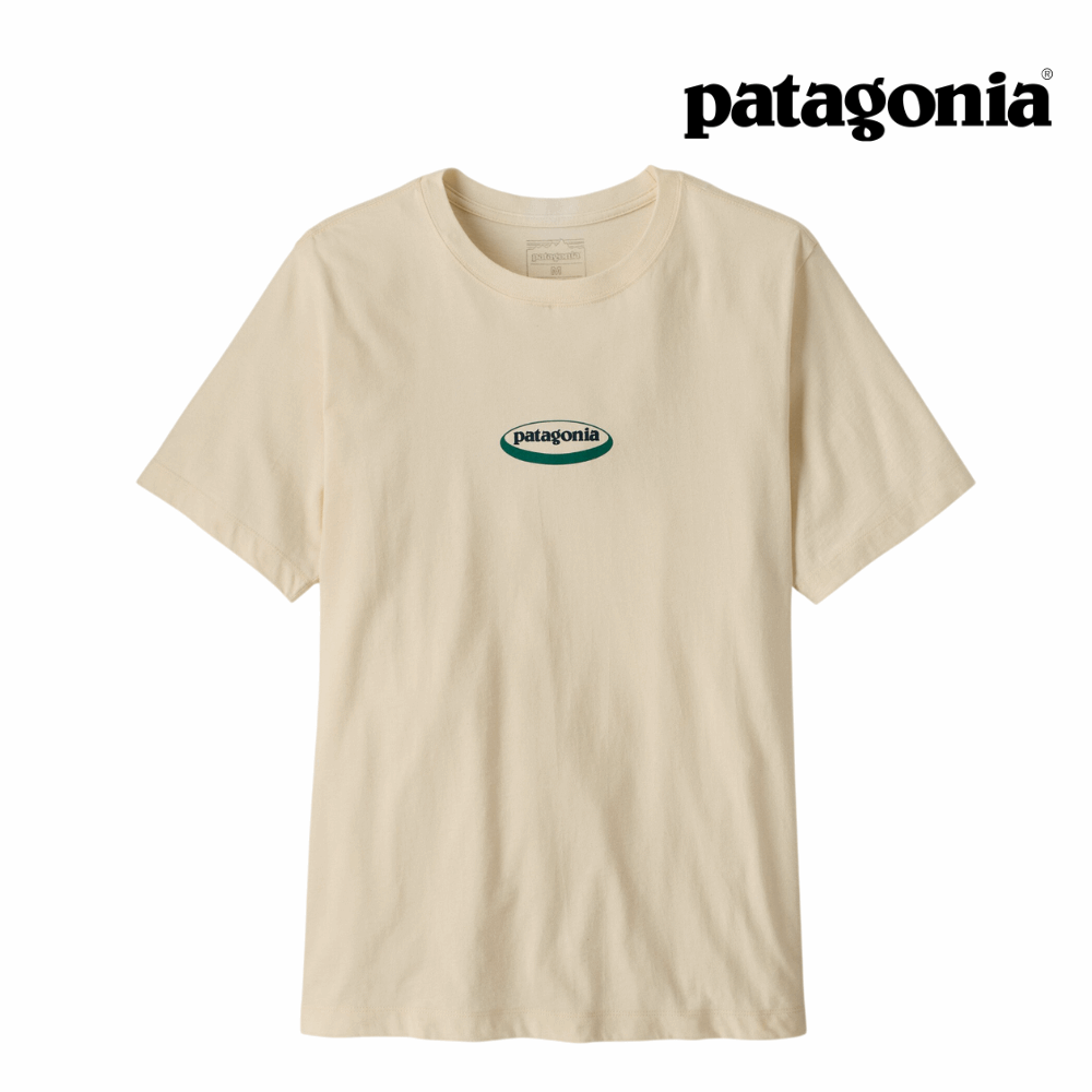 Explore Patagonia Men '95 Oval Logo T-Shirt - Undyed Natural for trail, outdoor & lifestyle use | Liv Activ Singapore