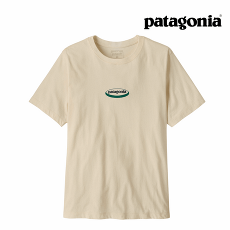 Explore Patagonia Men '95 Oval Logo T-Shirt - Undyed Natural for trail, outdoor & lifestyle use | Liv Activ Singapore