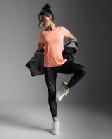 2XU Women Light Speed Tech Tee - Digital Peach / White Reflective