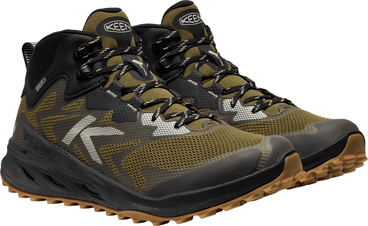 Explore KEEN Men Zionic NXT Mid Waterproof Hiking Shoe - Dark Olive / Black for trail, outdoor & lifestyle use | Liv Activ Singapore