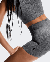 Explore On Women Studio Knit Shorts - Graphite / Heather for trail, outdoor & lifestyle use | Liv Activ Singapore