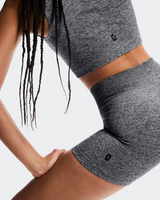 Explore On Women Studio Knit Shorts - Graphite / Heather for trail, outdoor & lifestyle use | Liv Activ Singapore