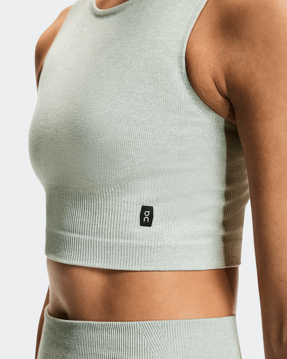 Explore On Women Studio Knit Crop - Mineral / Heather for trail, outdoor & lifestyle use | Liv Activ Singapore