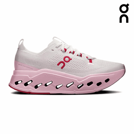Explore On Women Cloudsurfer Max - Ivory / Peony for trail, outdoor & lifestyle use | Liv Activ Singapore