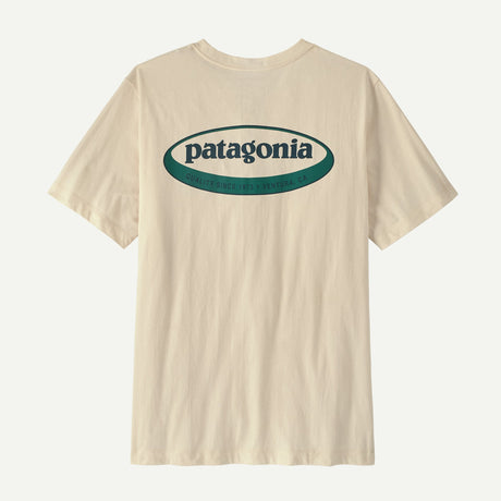 Explore Patagonia Men '95 Oval Logo T-Shirt - Undyed Natural for trail, outdoor & lifestyle use | Liv Activ Singapore