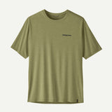 Explore Patagonia Men Capilene® Cool Daily Shirt - Boardshort Logo - Gumtree Green - Light Gumtree Green X-Dye for trail, outdoor & lifestyle use | Liv Activ Singapore