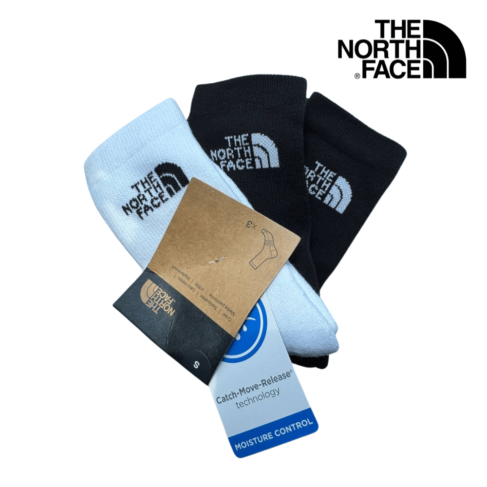 The North Face Sport Unisex Crew Socks 3 Pairs Pack - AP TNF Black / Black / White