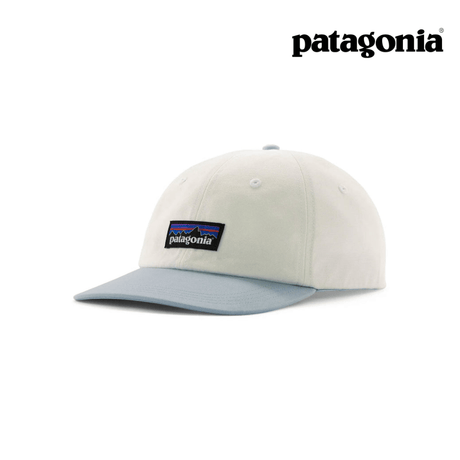 Explore Patagonia P-6 Label Trad Cap - Birch White W/Fleck Blue for trail, outdoor & lifestyle use | Liv Activ Singapore