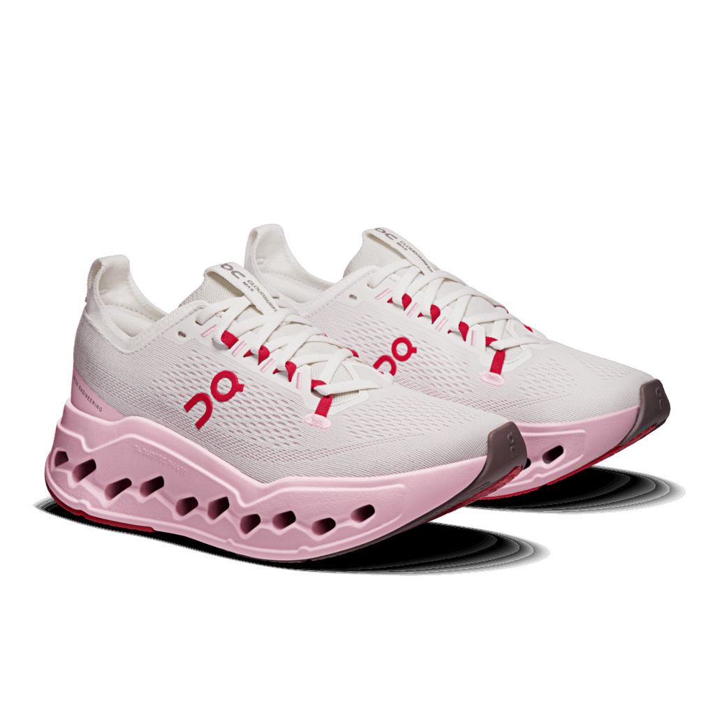 Explore On Women Cloudsurfer Max - Ivory / Peony for trail, outdoor & lifestyle use | Liv Activ Singapore