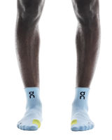 On Unisex Performance Run Sock Mid - Wash / Lime