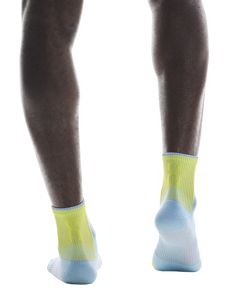 On Unisex Performance Run Sock Mid - Wash / Lime