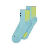 On Unisex Performance Run Sock Mid - Wash / Lime