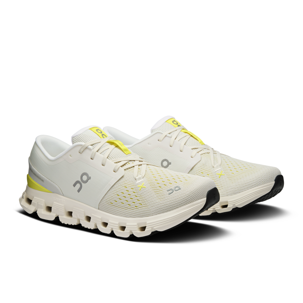 On Men Cloud X 4 - Ivory / Lime