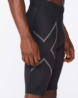 2XU Men Light Speed Compression Shorts - Black / Black Reflective