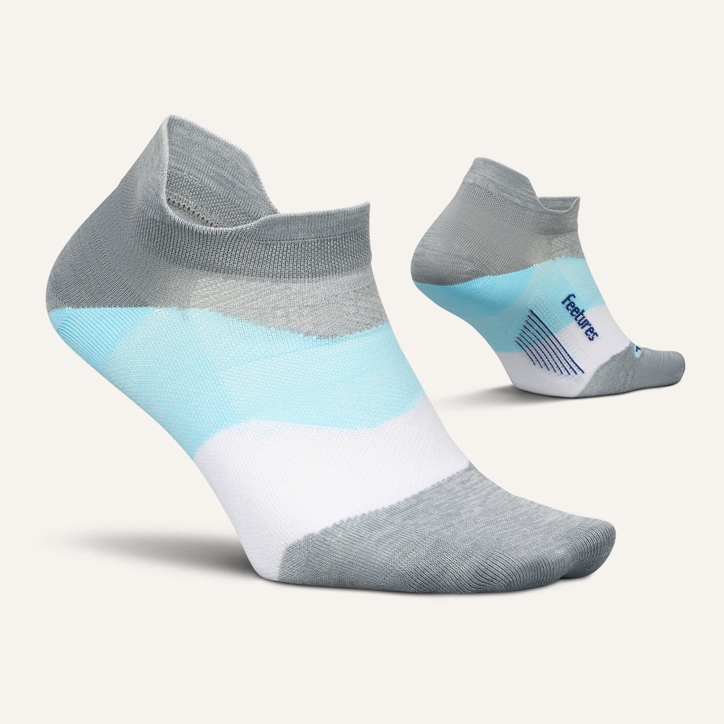 Feetures Active Elite Ultra Light Cushion No Show Tab - Gray Sky