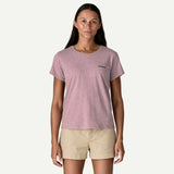 Explore Patagonia Women P-6 Logo Responsibili-Tee® - Quiet Violet for trail, outdoor & lifestyle use | Liv Activ Singapore