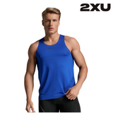 2XU Men Lightspeed Tech Singlet - Surf / Black Reflective