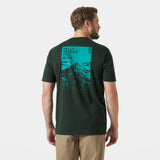 Explore Helly Hansen Men Skog Graphic T-Shirt - Dark Jungle for trail, outdoor & lifestyle use | Liv Activ Singapore