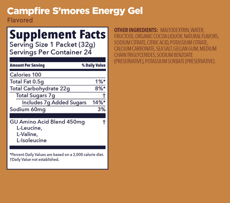 (6 Packs) GU Energy Gel - Campfires Smores - Expiry Date: Dec 2026