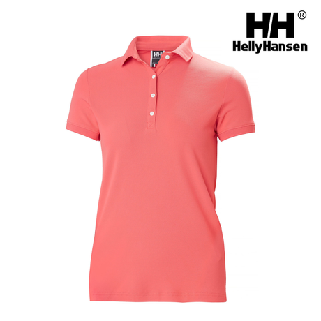 Explore Helly Hansen Women Crewline Quick-Dry Polo - Sunset Pink for trail, outdoor & lifestyle use | Liv Activ Singapore