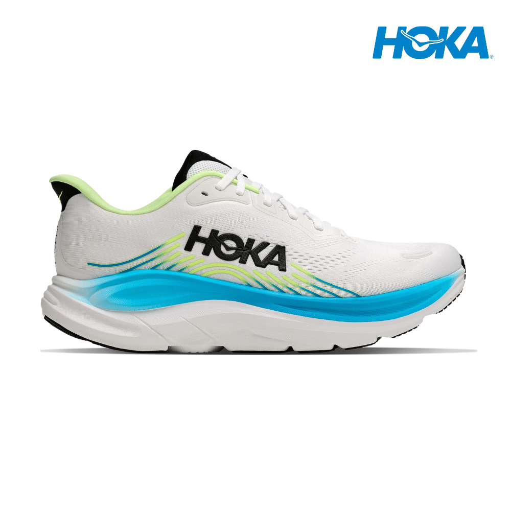Explore HOKA Men Clifton 11 Wide - Frost / Black for trail, outdoor & lifestyle use | Liv Activ Singapore