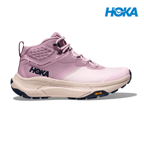 Explore HOKA Women Transport Hike GTX - Fragrant Lilac / Lilac Cream for trail, outdoor & lifestyle use | Liv Activ Singapore