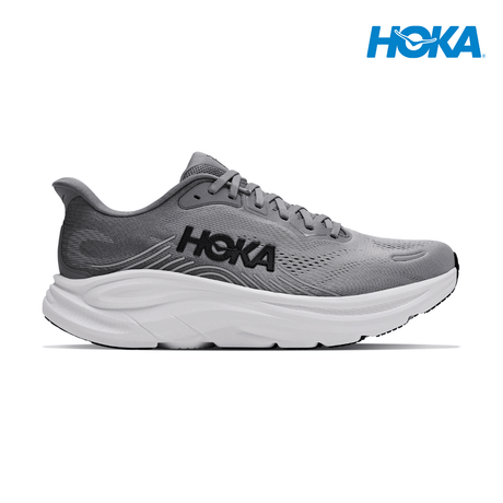 Explore HOKA Men Clifton 11 Wide - Galactic Grey / Stellar Grey for trail, outdoor & lifestyle use | Liv Activ Singapore