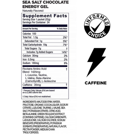 (6 Packs) GU Roctane Gel - Sea Salt Chocolate - Expiry Date: Jul 2026