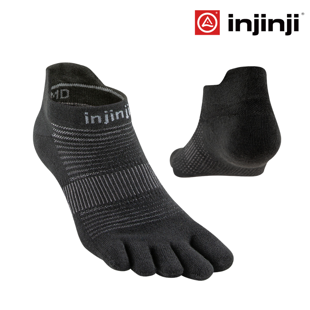Injinji Run Original Weight No-Show Coolmax Black