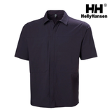 Helly Hansen Men Awe Short Sleeve Softshell Overshirt - Black Grape