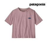 Explore Patagonia Women '73 Skyline Easy-Cut Responsibili-Tee® - Quiet Violet for trail, outdoor & lifestyle use | Liv Activ Singapore