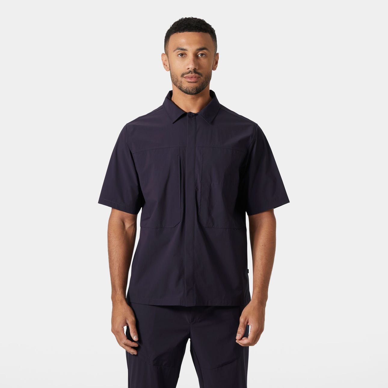 Helly Hansen Men Awe Short Sleeve Softshell Overshirt - Black