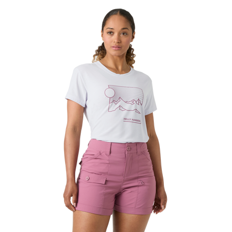 Explore Helly Hansen Women Skog Graphic T-Shirt - Even Light Purple for trail, outdoor & lifestyle use | Liv Activ Singapore