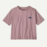 Explore Patagonia Women '73 Skyline Easy-Cut Responsibili-Tee® - Quiet Violet for trail, outdoor & lifestyle use | Liv Activ Singapore