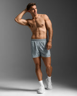 2XU Men Aero 5 Inch Shorts - Weathervane Marble / Black Reflective