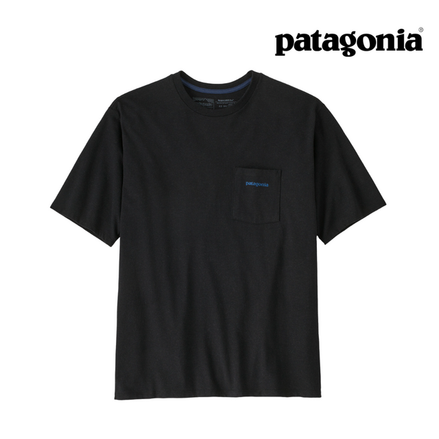 Explore Patagonia Men Boardshort Logo Pocket Responsibili-Tee® - Ink Black for trail, outdoor & lifestyle use | Liv Activ Singapore