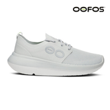 Explore OOFOS Men OOmy Stride - White / Glacier for trail, outdoor & lifestyle use | Liv Activ Singapore