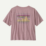 Explore Patagonia Women '73 Skyline Easy-Cut Responsibili-Tee® - Quiet Violet for trail, outdoor & lifestyle use | Liv Activ Singapore