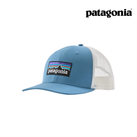 Explore Patagonia P-6 Logo Trucker Hat - Shore Blue for trail, outdoor & lifestyle use | Liv Activ Singapore