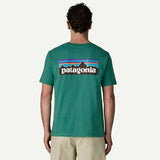 Explore Patagonia Men P-6 Logo T-Shirt - Gem Green for trail, outdoor & lifestyle use | Liv Activ Singapore
