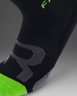 2XU Unisex Recovery Fir Compression Socks - Black / Grey