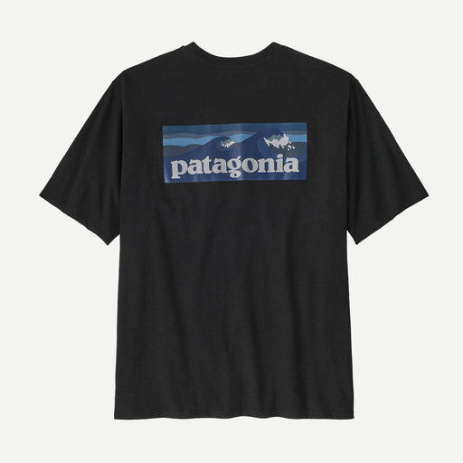 Explore Patagonia Men Boardshort Logo Pocket Responsibili-Tee® - Ink Black for trail, outdoor & lifestyle use | Liv Activ Singapore