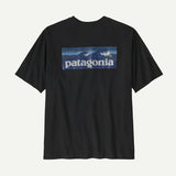 Explore Patagonia Men Boardshort Logo Pocket Responsibili-Tee® - Ink Black for trail, outdoor & lifestyle use | Liv Activ Singapore